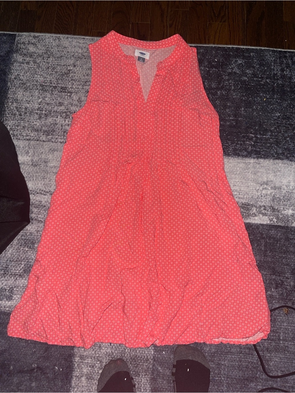 Women’s Coral Pink Sleeveless Cotton Dress NWOT